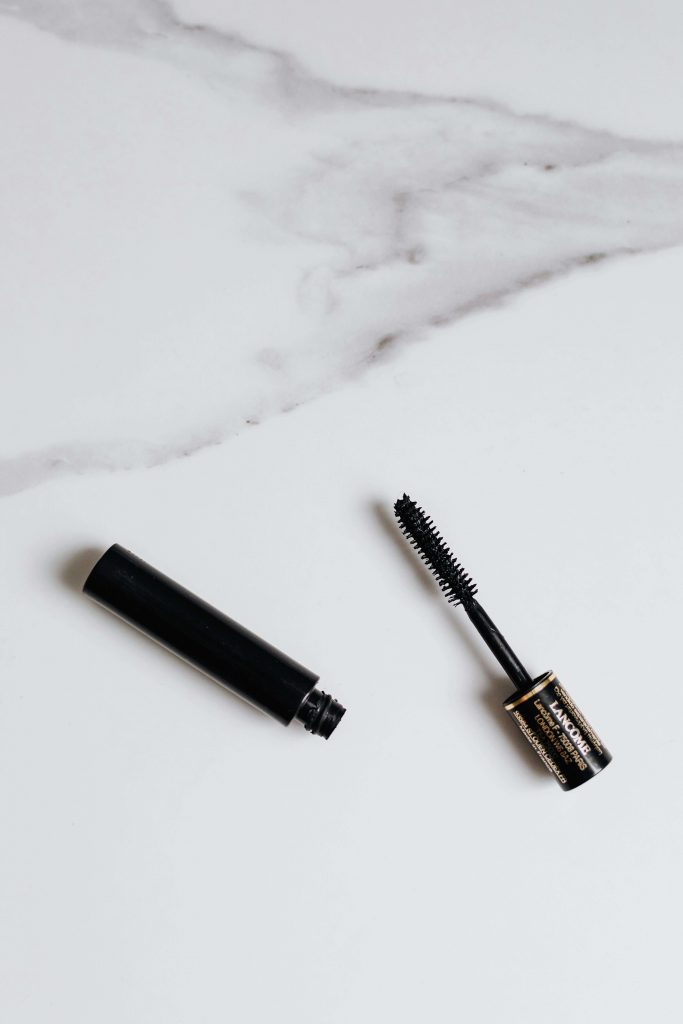 Mascara on a marble worktop- waterproof mascaras may contain PFAS